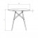 Стол обеденный DOBRIN CHELSEA`80, ножки светлый бук, столешница светло-серый (GR-01) 