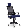 Кресло М-808 Аэро/Aero blackPL пластик Ср D26-39/NET202/D26-39 (синий)