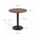 Tiaret Круглый стол из орехового дерева с черной металлической ножкой Ø 69,5 см