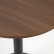 Tiaret Круглый стол из орехового дерева с черной металлической ножкой Ø 69,5 см