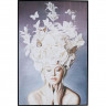 Картина в рамке Lady Flowers, коллекция &quot;Дама в цветах&quot; 80*120*1, Хлопок, Полистирол, Белый