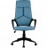 Кресло Riva Chair 8989 синее для руководителя, черный пластик, ткань