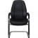 Кресло Riva Chair F385 черное для посетителя, хром, кожа