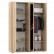Камелия Шкаф 4-х створчатый, цвет дуб сонома, ШхГхВ 160х48х220 см., универсальная сборка, можно использовать как два отдельных шкафа