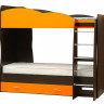 Кровать двухъярусная Юниор -2,1 (сп место 800х2000) лдсп венге + оранжевый