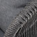 Кресло плетеное "Милан" из роупа, каркас алюминиевый серый, роуп темно-серый, ткань темно-серая