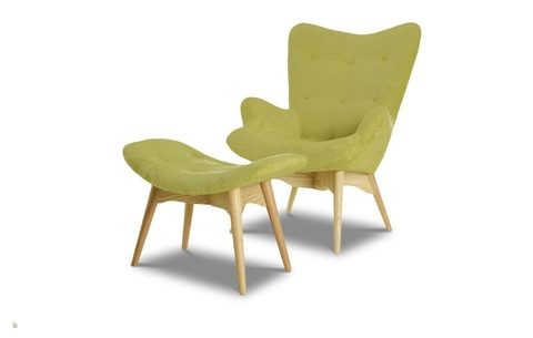 Кресло DС-917 цвет оливковый YR2214-12  ноги ясень-01