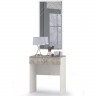 Амели Стол туалетный 12.48 + Зеркало, цвет шёлковый камень/бетон чикаго беж, ШхГхВ 65х41х185 см.