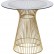 Стол ARGO ( mod. DT1471 ) металл/стекло, диаметр 80 см, высота 74,5 см, черный/золотой гальваник