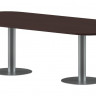 Конференц стол ПРГ-8 Венге Магия/Алюминий 2400х1200х750