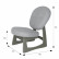 Кресло для отдыха Смарт G Силуэт Ткань ультра смок, каркас серый ясень