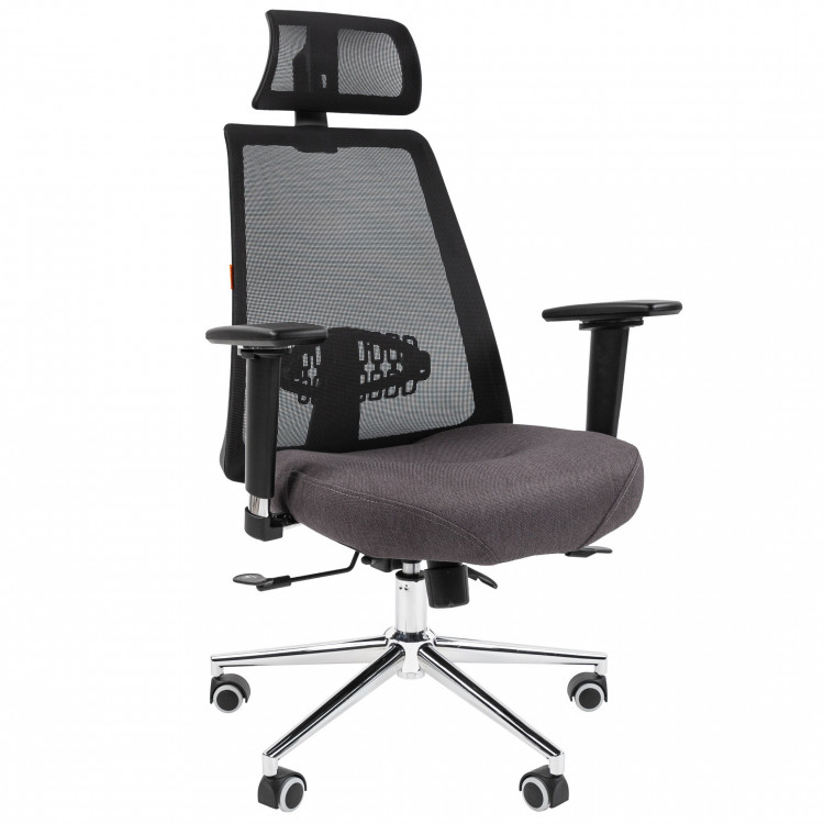 Офисное кресло Chairman 535 Россия LUX ткань черный/серый