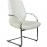 Кресло для посетителя Riva Chair C1815 белое, хром, кожа