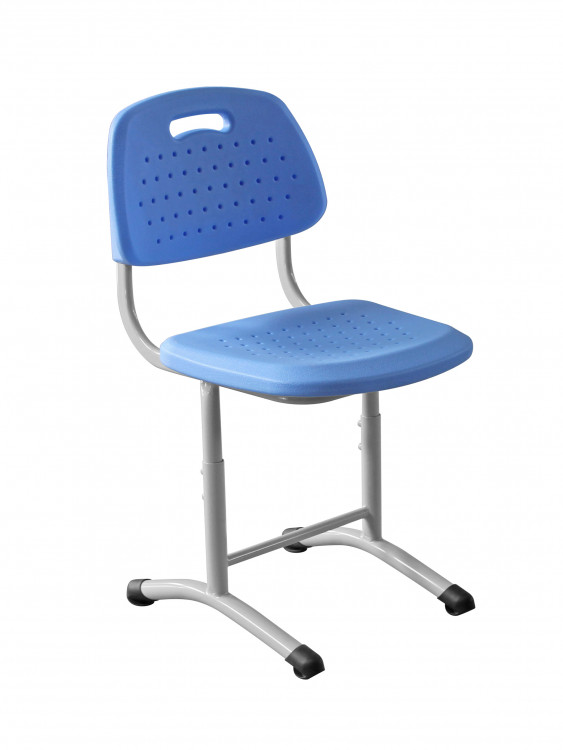 Стул для школьника ШС03 - надёжный, антивандальный, с сиденьем и спинкой из дутого пластика