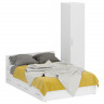 Кровать с ящиками 1400 + Пенал Стандарт, цвет белый, ШхГхВ 143,5х203,5х70 + 45х52х200 см., сп.м. 1400х2000 мм., без матраса, основание есть