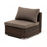 Модуль диванный прямой &quot;Лунго&quot; с подушками, цвет коричневый (гиацинт)