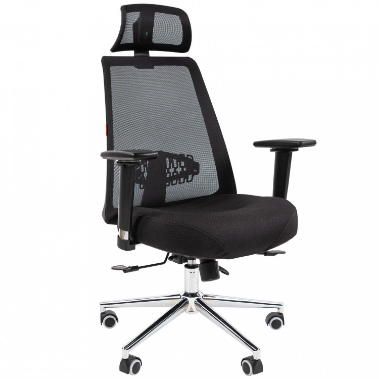 Офисное кресло Chairman 535 Россия LUX ткань черный/черный