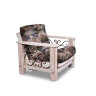 Кресло Викинг 02 из массива сосны брашированный белый