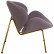 Кресло дизайнерское DOBRIN EMILY, серая ткань AF7, золотое основание