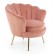 Кресло для отдыха HALMAR AMORINITO (светло-розовый - золотой)