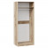 Шкаф для одежды с 2-мя дверями «Фьюжн» (Белый глянец/Дуб Делано)