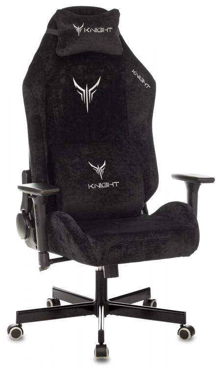Кресло игровое Knight N1 Fabric черный Light-20 с подголов. 795 крестовина металл