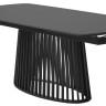 Стол DESIO 180 PURE BLACK SOLID CERAMIC Черный мрамор матовый, керамика/Черный каркас М-City