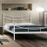 Кровать односпальная "LUNA" (120х200/металлическое основание) Белый