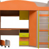 Набор детской мебели Юниор-5 (сп место 800х2000) мдф мат Дуб беленый + оранжевый + желтый