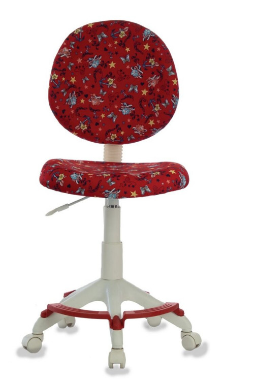 Кресло детское Бюрократ KD-W6-F/ANCHOR-RD красный якоря (пластик белый)