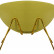 Кресло дизайнерское DOBRIN EMILY, светло-зеленая ткань AF3, золотое основание