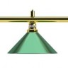 Лампа на пять плафонов &quot;Evergreen&quot; (золотистая штанга, зеленый плафон D35см)