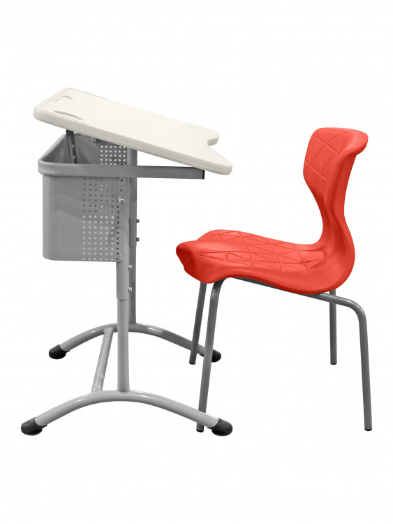 Школьный стол с наклонной столешницей ШСТ15 и стул ШС11