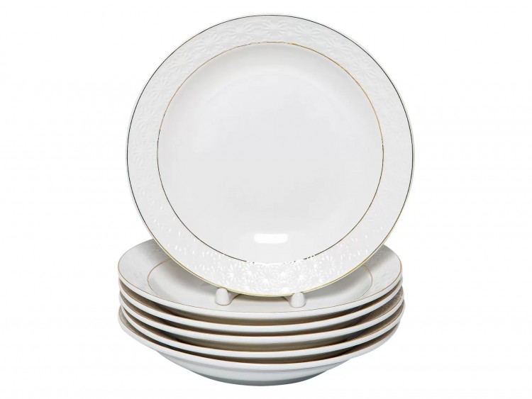 Набор тарелок ПМ: Паллада Набор из 6 глубоких тарелок ГРАЦИЯ НЕЖНОСТЬ 179-01021