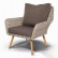 "Прованс" кресло из искусственного ротанга, цвет коричневый