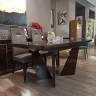 Обеденный стол раздвижной Bellagio отделка шпон ореха coffee, розовое золото AIT.DT.BO.15