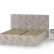 Амели Кровать 11.31 + подъёмный ортопед + тумбочка, цвет шёлковый камень/бетон чикаго беж, ШхГхВ 222,4х205,2х104,3 см., сп. м. 1600х2000 мм., б/м