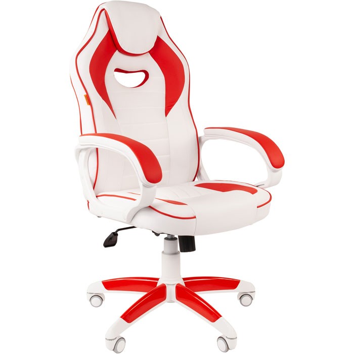 Офисное кресло Chairman   game 16 Россия экопремиум белый/красный