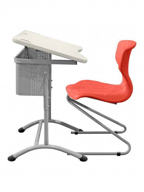 Школьный стол с наклонной столешницей ШСТ15 и стильный стул ШС13