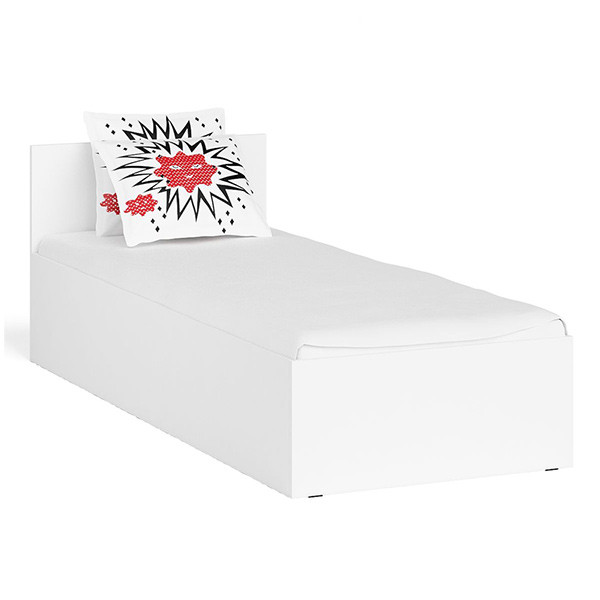 Мори Кровать 0800, цвет белый, ШхГхВ 83,5х203,5х70 см., сп.м. 800х2000 мм., без матраса, основание есть
