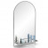 Зеркало 126Д серебро, ШхВ 46х80 см., зеркало для ванной комнаты, с полкой