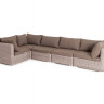 Модульный диван &quot;Лунго&quot; из искусственного ротанга, цвет бежевый