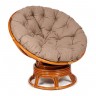 Кресло-качалка &quot;PAPASAN&quot; w 23/01 B / с подушкой / Cognac (коньяк), экошерсть Коричневый, 1811-5