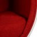 Кресло Ovalia Egg Chair красная ткань