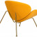 Кресло дизайнерское DOBRIN EMILY, желтая ткань AF13, золотое основание