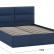 Кровать без ПМ «Глосс» Тип 1 (без подъемного механизма) (Микровелюр Wellmart Blue)
