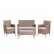Лаундж сет (диван+2кресла+столик+подушки) (mod. 210013 А) пластиковый ротанг, 108х62х83см/60х62х83см/80х48х39см, серый, ткань: DB-11 светло-серый