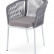 Плетеный стул "Марсель" из роупа (веревки), каркас белый, цвет светло-серый, ткань Neo ASH