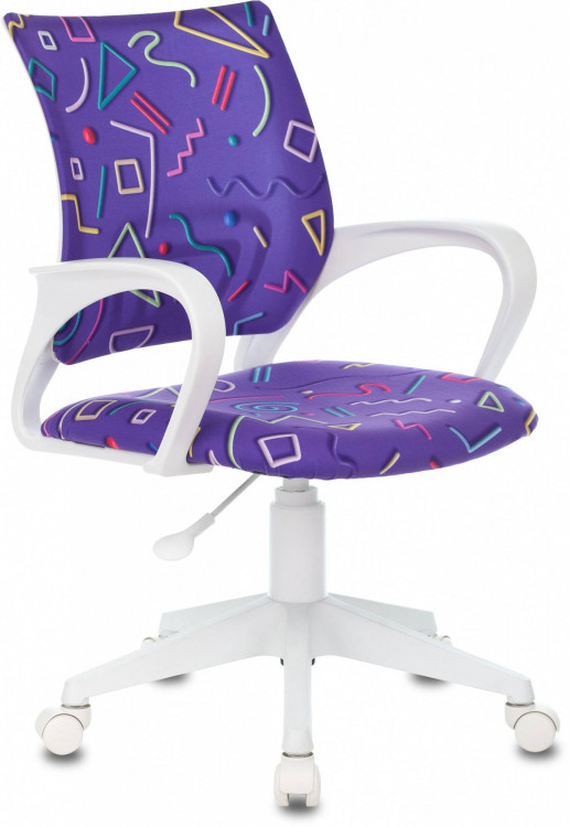 Кресло детское Бюрократ BUROKIDS 1 W, обивка: ткань, цвет: фиолетовый