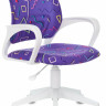 Кресло детское Бюрократ BUROKIDS 1 W, обивка: ткань, цвет: фиолетовый